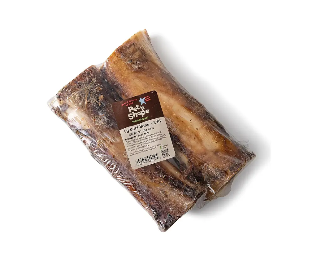 Pet 'n Shape Large Beef Bone Natural Dog Treat, Large Sized Dogs, 2 count