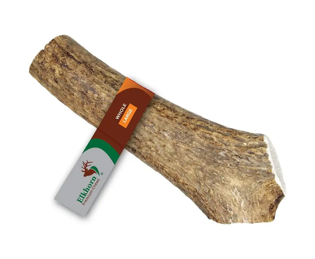 Elkhorn Premium Chews - Large Whole Single Elk Antler Chew (7-10” Long)